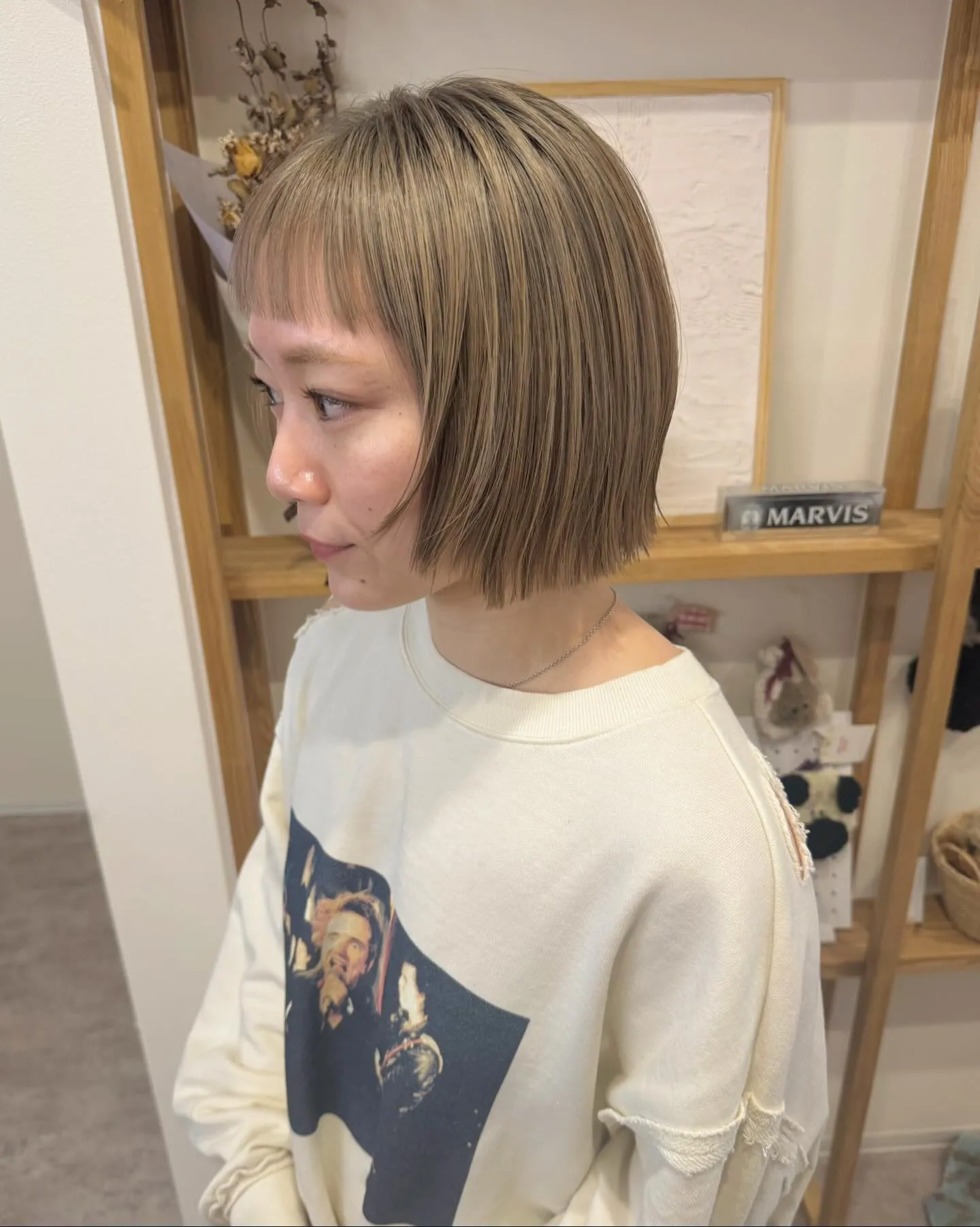 creamy beige 🧸 bob ♡